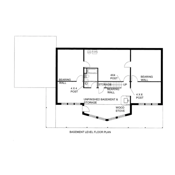 Rustic House Plan Lower Level Floor - Herman Rustic Home 088D-0429 - Shop House Plans and More