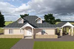 Contemporary House Plan Front of Home - 088D-0430 - Shop House Plans and More