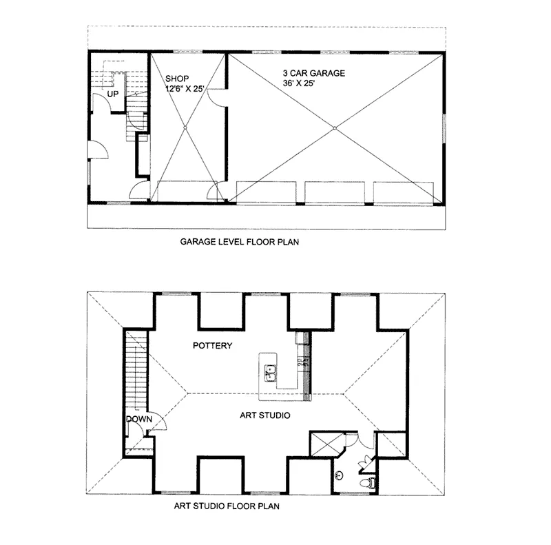 Contemporary House Plan Garage Floor Plan - 088D-0430 - Shop House Plans and More