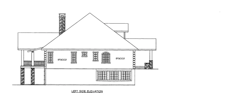 Contemporary House Plan Left Elevation - 088D-0430 - Shop House Plans and More