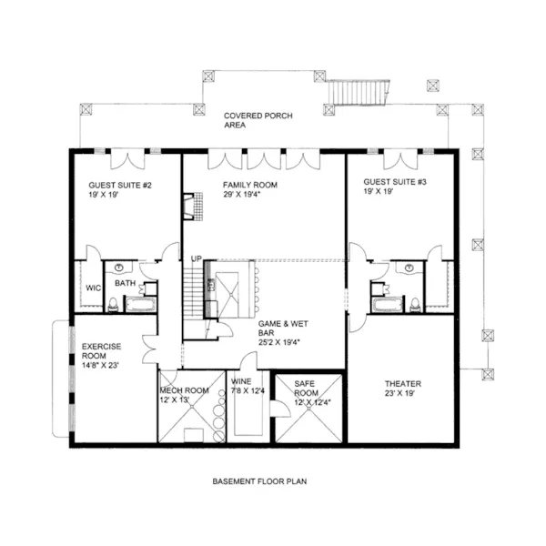 Luxury House Plan Lower Level Floor - Grissom Place Luxury Home 088D-0430 - Shop House Plans and More