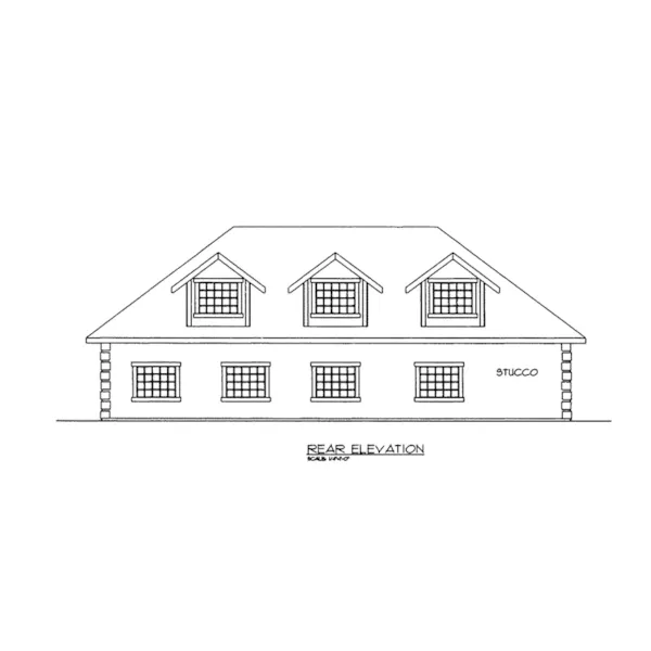 Luxury House Plan Rear Elevation - Grissom Place Luxury Home 088D-0430 - Shop House Plans and More