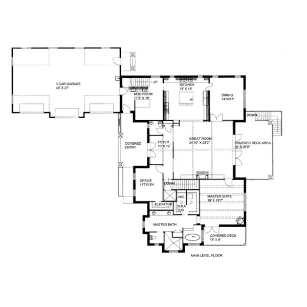 Luxury House Plan First Floor - Darrow Ranch Luxury Home 088D-0435 - Shop House Plans and More