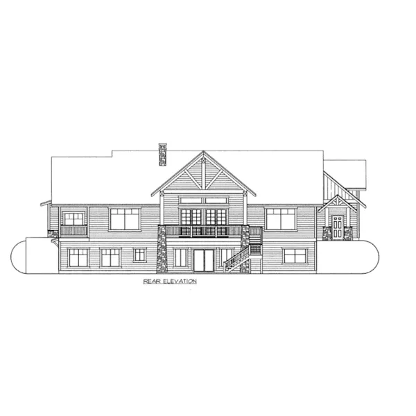 Luxury House Plan Rear Elevation - Darrow Ranch Luxury Home 088D-0435 - Shop House Plans and More