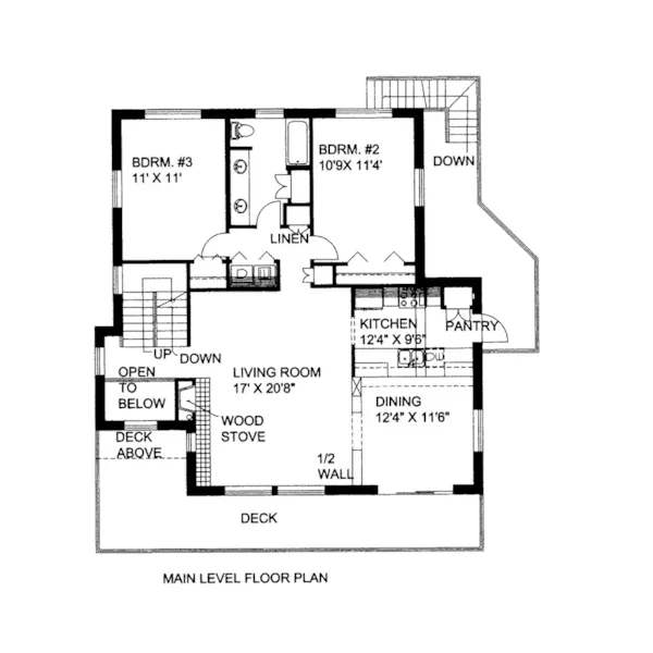 Beach & Coastal House Plan First Floor - Dash Point Modern Lake Home 088D-0436 - Shop House Plans and More