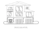 Beach & Coastal House Plan Front Elevation - Dash Point Modern Lake Home 088D-0436 - Shop House Plans and More