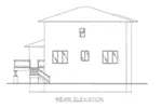 Southwestern House Plan Rear Elevation - 088D-0436 - Shop House Plans and More