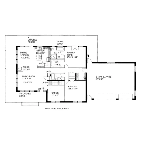 Luxury House Plan First Floor - Copeland Lake Hillside Home 088D-0439 - Shop House Plans and More