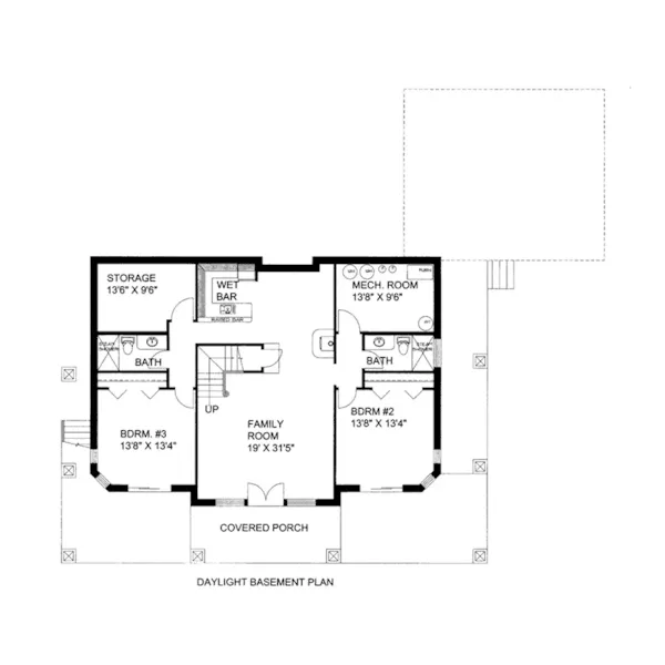 Luxury House Plan Lower Level Floor - Adler Lake Vacation Home 088D-0440 - Shop House Plans and More