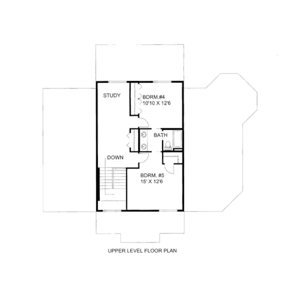 Rustic House Plan Second Floor - Tate Point Country Home 088D-0444 - Shop House Plans and More