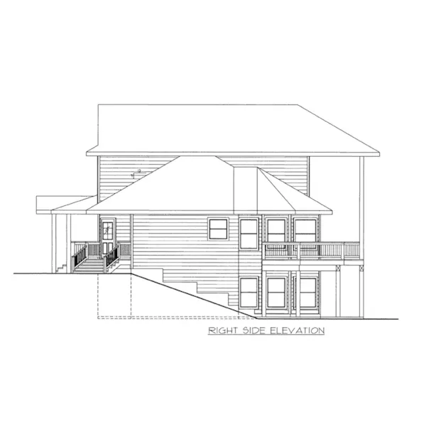 Rustic House Plan Right Elevation - Tate Point Country Home 088D-0444 - Shop House Plans and More