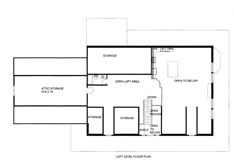 Mountain House Plan Loft - 088D-0445 - Shop House Plans and More