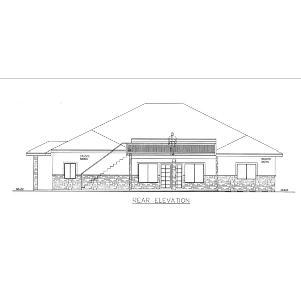 Luxury House Plan Rear Elevation - Bradley Junction Country Home 088D-0450 - Shop House Plans and More