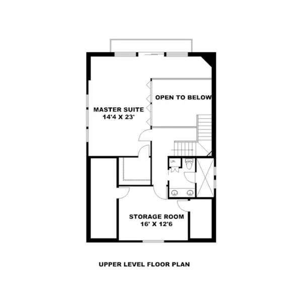 Rustic House Plan Second Floor - Crater Lake Vacation Cottage 088D-0452 - Shop House Plans and More