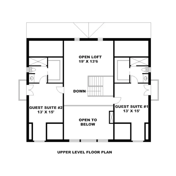 Farmhouse Plan Second Floor - Idlewood Cove Craftsman Home 088D-0455 - Shop House Plans and More