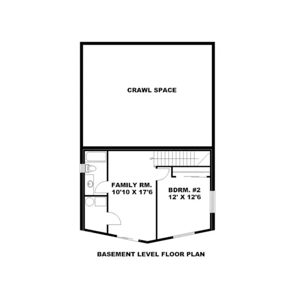 Rustic House Plan Lower Level Floor - Penn Valley Hillside Home 088D-0464 - Shop House Plans and More