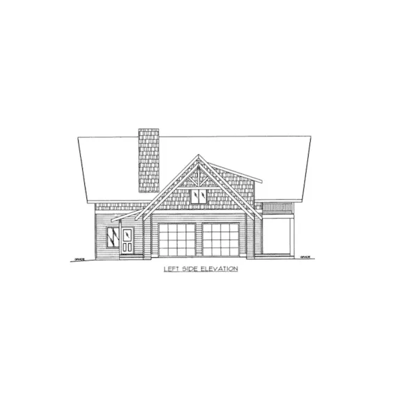 Luxury House Plan Left Elevation - Phelps Point Mountain Home 088D-0465 - Shop House Plans and More