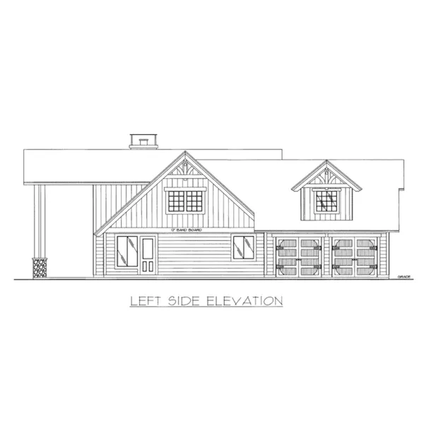 Luxury House Plan Left Elevation - Point Sierra Mountain Home 088D-0466 - Shop House Plans and More