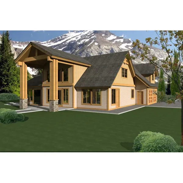 Luxury House Plan Rear Photo 01 - Point Sierra Mountain Home 088D-0466 - Shop House Plans and More