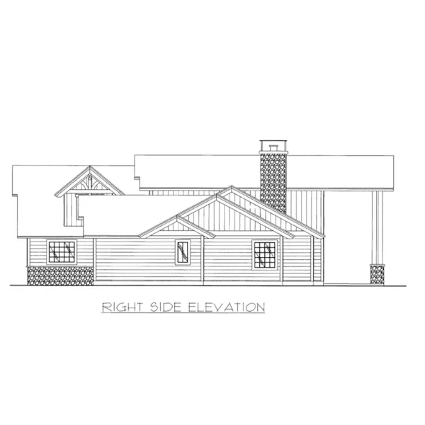 Luxury House Plan Right Elevation - Point Sierra Mountain Home 088D-0466 - Shop House Plans and More