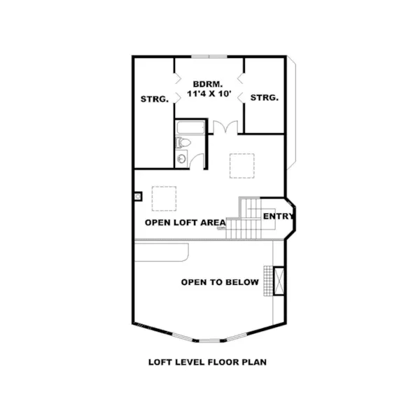 Rustic House Plan Loft - Overlook Point Mountain Home 088D-0467 - Shop House Plans and More