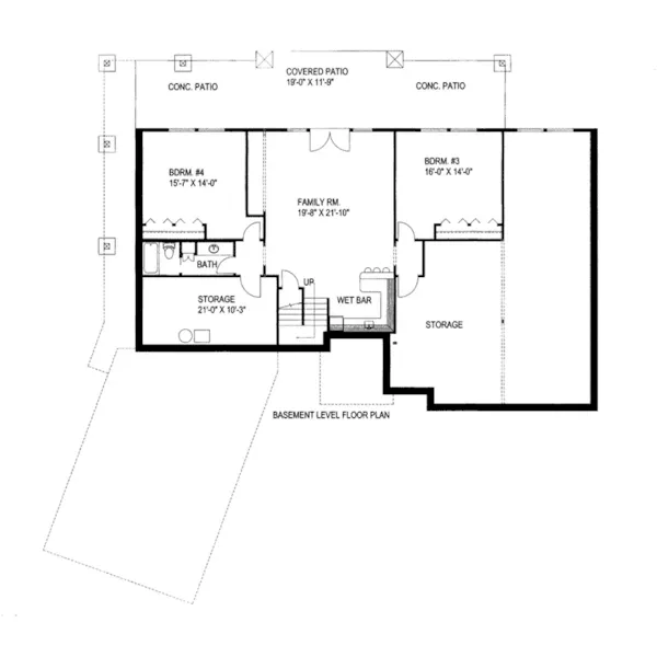 Luxury House Plan Lower Level Floor - Silver Pass Luxury Home 088D-0469 - Shop House Plans and More