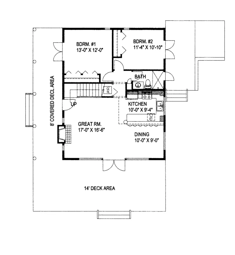 Lake House Plan First Floor - 088D-0472 - Shop House Plans and More