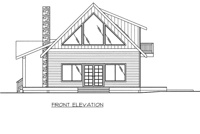 Lake House Plan Front Elevation - 088D-0472 - Shop House Plans and More