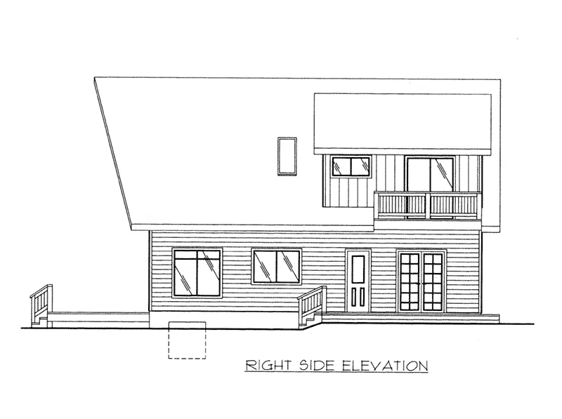 Lake House Plan Right Elevation - 088D-0472 - Shop House Plans and More