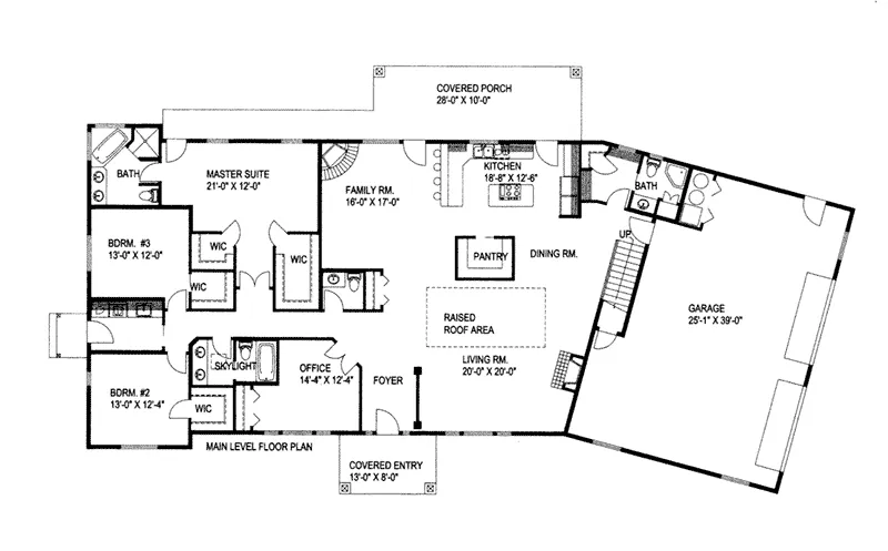 Rustic House Plan First Floor - 088D-0486 - Shop House Plans and More