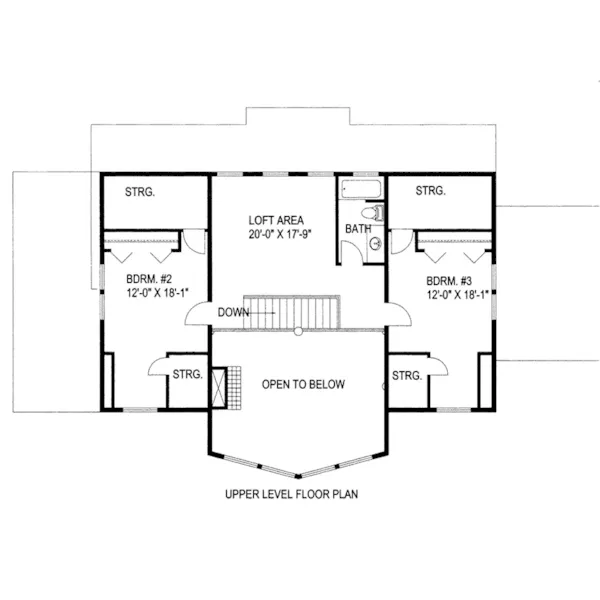 Craftsman House Plan Second Floor - Eastern Passage Rustic Home 088D-0487 - Search House Plans and More