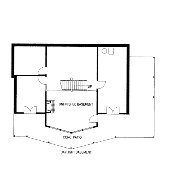 Craftsman House Plan Lower Level Floor - Eastern Passage Rustic Home 088D-0487 - Search House Plans and More