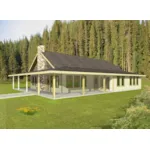 Ranch House Plan Front of Home - Timber Country Cabin 088D-0500 - Shop House Plans and More