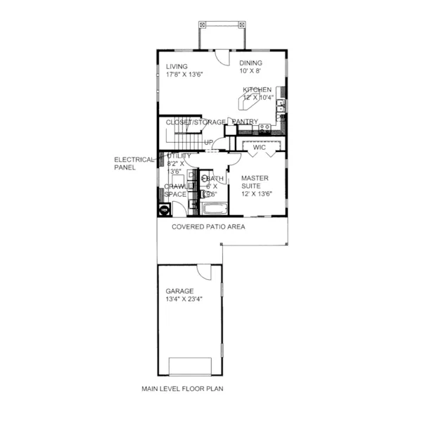 Country House Plan First Floor - Waburn Country Cabin 088D-0521 - Shop House Plans and More