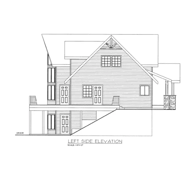 Left Elevation - 088D-0526 - Shop House Plans and More