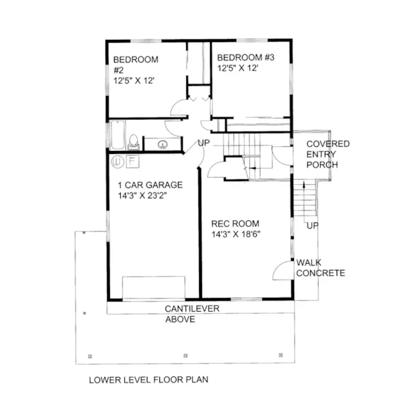 Lower Level Floor - 088D-0528 - Shop House Plans and More