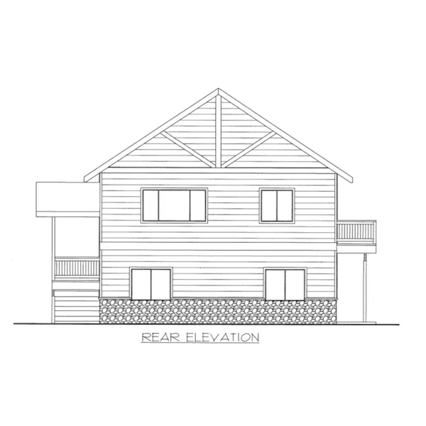 Rear Elevation - 088D-0528 - Shop House Plans and More