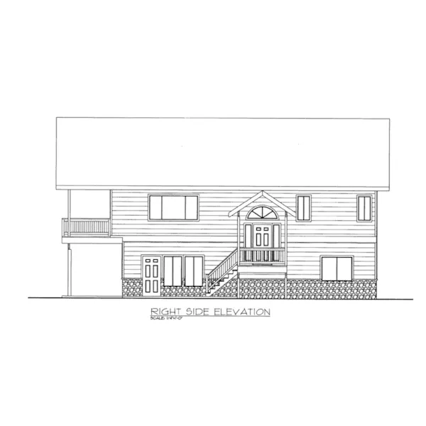 Right Elevation - 088D-0528 - Shop House Plans and More