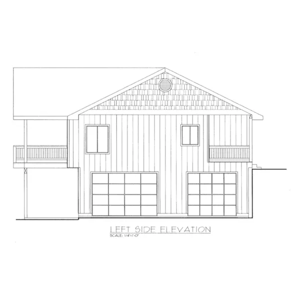 Left Elevation - 088D-0533 - Shop House Plans and More