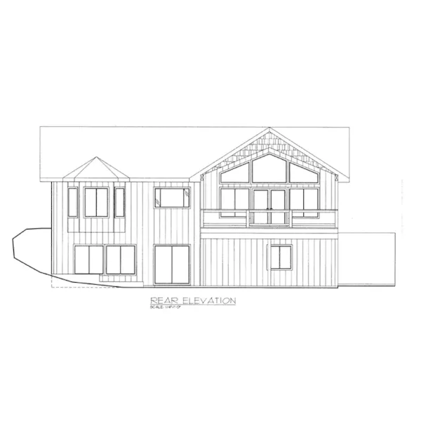 Rear Elevation - 088D-0533 - Shop House Plans and More