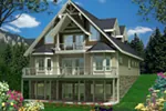 Beach & Coastal House Plan Front of Home - Indian Pointe Waterfront Home 088D-0541 - Search House Plans and More