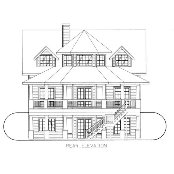 Rear Elevation - 088D-0548 - Shop House Plans and More