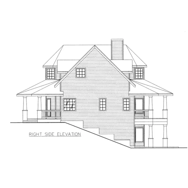 Right Elevation - 088D-0548 - Shop House Plans and More