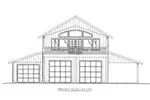 Ranch House Plan Front Elevation - Irvin Rustic Apartment Garage 088D-0558 - Search House Plans and More