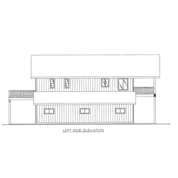 Ranch House Plan Left Elevation - Irvin Rustic Apartment Garage 088D-0558 - Search House Plans and More