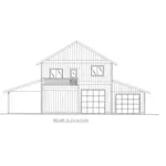 Ranch House Plan Rear Elevation - Irvin Rustic Apartment Garage 088D-0558 - Search House Plans and More