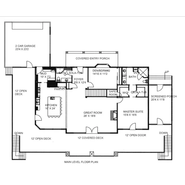 First Floor - 088D-0566 - Shop House Plans and More