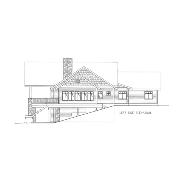 Left Elevation - 088D-0566 - Shop House Plans and More