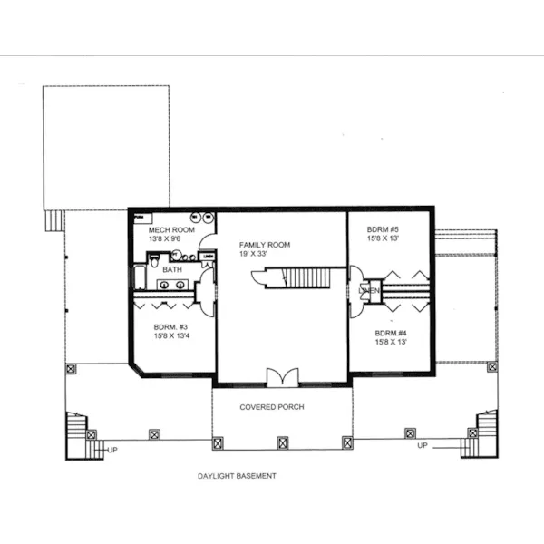 Lower Level Floor - 088D-0566 - Shop House Plans and More