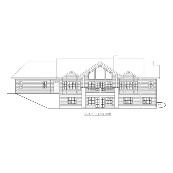 Rear Elevation - 088D-0582 - Shop House Plans and More